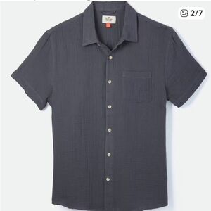 Men's  marine Layer Navy Short Sleeve Shirt